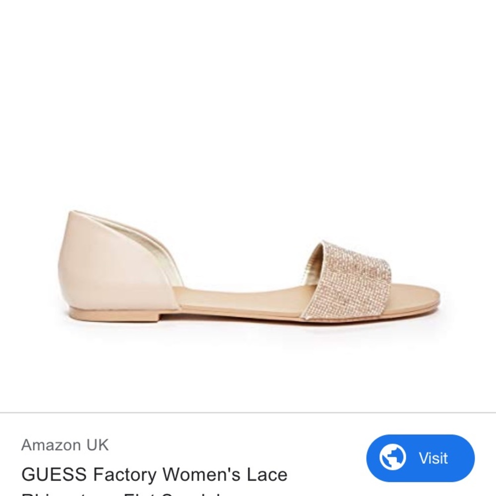 Guess Blush Rhinestone Sandals Size 7.5 - Picture 2 of 7